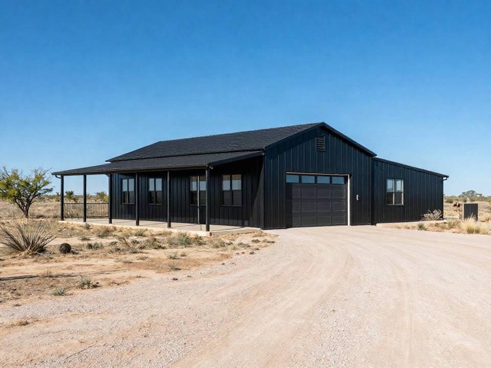 Metal barndominium style home