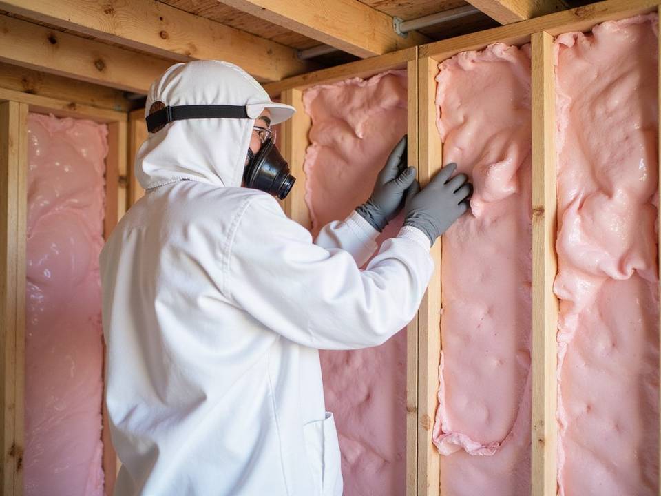 Batt insulation between wall studs