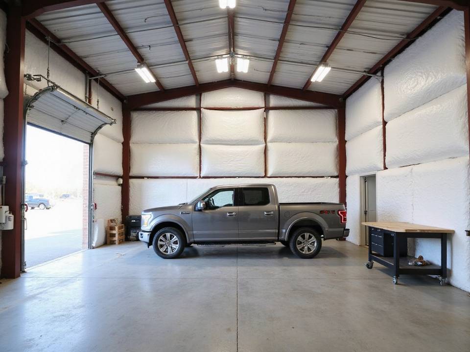 Interior of a metal farm shop near Wall